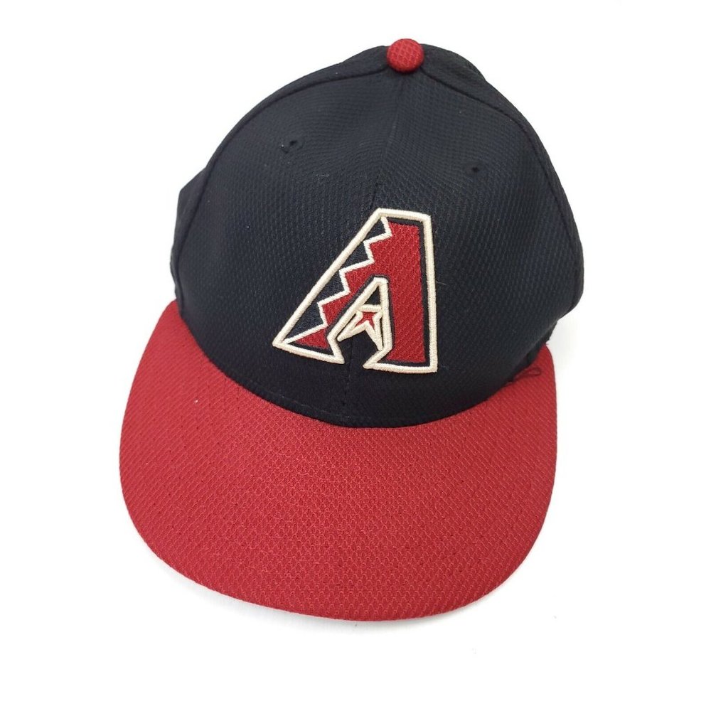 Arizona Diamondbacks MLB New Era 59FIFTY Mens Black Red Hat Cap 7 1/8